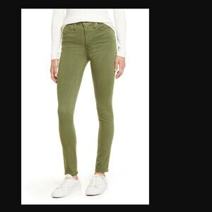 Madewell 10” high rise skinny jean, size 28, green